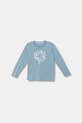 Guess longsleeve bawełniany dziecięcy nadruk niebieski L5BI01.I3Z14.9BYA