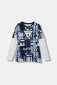 Хлопковый детский лонгслив Guess узор голубой L5BI06.I3Z14.9BYA