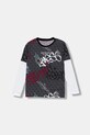 Guess longsleeve bawełniany dziecięcy wzorzyste szary L5BI08.I3Z14.9BYA