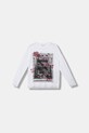 Guess longsleeve bawełniany dziecięcy nadruk biały L5BI13.I3Z14.9BYA