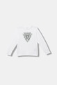 Guess longsleeve bawełniany dziecięcy nadruk biały L5BI21.I3Z14.9BYA