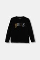 Хлопковый детский лонгслив Guess аппликация чёрный L5BI33.I3Z14.9BYA