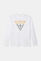Detská bavlnená košeľa s dlhým rukávom Guess bavlna biela L5BI35.I3Z14.9BYA