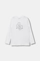 Guess longsleeve bawełniany dziecięcy nadruk biały L5BI39.I3Z14.9BYA