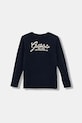 Guess longsleeve din bumbac pentru copii L5BI40.I3Z14.9BYA albastru AW25