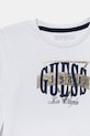 Chłopiec Guess longsleeve bawełniany dziecięcy N5BI01.I3Z14.9BYA biały