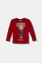 Дитячий бавовняний лонгслів Guess бавовна червоний N5BI04.I3Z14.9BYA