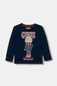 Дитячий бавовняний лонгслів Guess бавовна темно-синій N5BI04.I3Z14.9BYA