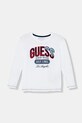 Guess longsleeve bawełniany dziecięcy nadruk biały N5BI06.I3Z14.9BYA