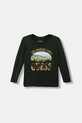 Guess longsleeve din bumbac pentru copii imprimeu verde N5BI13.I3Z14.9BYA