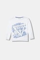 Guess longsleeve bawełniany dziecięcy nadruk biały N5BI17.I3Z14.9BYA