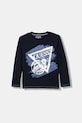 Guess longsleeve bawełniany dziecięcy nadruk granatowy N5BI17.I3Z14.9BYA