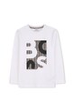 Παιδικό μακρυμάνικο BOSS J52362.162.102 λευκό AW25