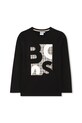 BOSS longsleeve dziecięcy nadruk czarny J52362.162.102