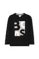 BOSS longsleeve dziecięcy nadruk czarny J52362.162.102