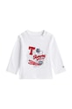Tommy Hilfiger tricou cu mânecă lungă pentru copii, din bumbac print alb KN0KN02059.9BYA
