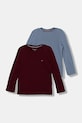 Tommy Hilfiger longsleeve bawełniany dziecięcy 2-pack bawełna bordowy UB0UB00309.9BYA