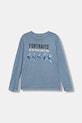 Παιδικό βαμβακερό μακρυμάνικο United Colors of Benetton στάμπα μπλε 3PCMC10QL.G.seasonal
