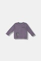 United Colors of Benetton longsleeve bawełniany dziecięcy nadruk fioletowy 3PCMG10K6.P.seasonal