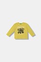 United Colors of Benetton longsleeve bawełniany dziecięcy nadruk zielony 3PCMG10K6.P.seasonal