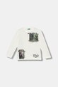 United Colors of Benetton longsleeve bawełniany dziecięcy nadruk biały 3TAMC10PV.G.seasonal