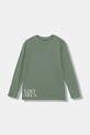 United Colors of Benetton longsleeve bawełniany dziecięcy 3TAMC10PV.G.seasonal zielony AW25