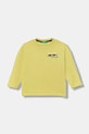 United Colors of Benetton longsleeve din bumbac pentru copii 3TAMG10KM.P.seasonal verde AW25
