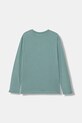 United Colors of Benetton longsleeve bawełniany dziecięcy 35RYC10QQ.G.seasonal turkusowy AW25