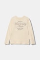 Παιδικό βαμβακερό μακρυμάνικο United Colors of Benetton στάμπα μπεζ 35RYC10QQ.G.seasonal