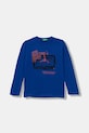 Παιδικό βαμβακερό μακρυμάνικο United Colors of Benetton στάμπα μπλε 35RYC10QQ.G.seasonal