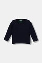 United Colors of Benetton longsleeve bawełniany dziecięcy nadruk granatowy 35RYG10K4.P.seasonal