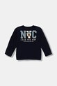 United Colors of Benetton longsleeve bawełniany dziecięcy 35RYG10K4.P.seasonal granatowy AW25
