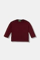 Dětské bavlněné tričko s dlouhým rukávem United Colors of Benetton 35RYG10K4.P.seasonal burgundské AW25