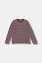 United Colors of Benetton longsleeve bawełniany dziecięcy wzorzyste bordowy 3FNLC10QB.G.seasonal
