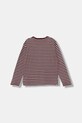 United Colors of Benetton longsleeve bawełniany dziecięcy 3FNLC10QB.G.seasonal bordowy AW25