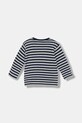 United Colors of Benetton longsleeve bawełniany niemowlęcy 3FNLG10K9.P.seasonal granatowy AW25