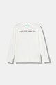 United Colors of Benetton longsleeve bawełniany dziecięcy nadruk biały 3I1XC10Q3.G.seasonal