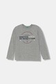 United Colors of Benetton longsleeve bawełniany dziecięcy nadruk szary 3I1XC10Q3.G.seasonal