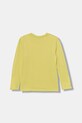Дитячий бавовняний лонгслів United Colors of Benetton 3I1XC10Q3.G.seasonal жовтий AW25