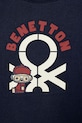 Chlapec Detská bavlnená košeľa s dlhým rukávom United Colors of Benetton 3I1XG10F2.P.reproposed tmavomodrá