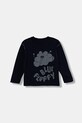 Дитячий бавовняний лонгслів United Colors of Benetton бавовна темно-синій 3I1XG10KR.P.seasonal