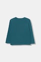 Дитячий бавовняний лонгслів United Colors of Benetton 35RYC10QA.G.seasonal бірюзовий AW25