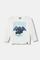 United Colors of Benetton longsleeve bawełniany dziecięcy nadruk biały 35RYG10KE.P.seasonal