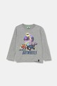 United Colors of Benetton longsleeve bawełniany dziecięcy nadruk szary 35RYG10KE.P.seasonal