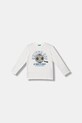 United Colors of Benetton longsleeve bawełniany dziecięcy nadruk biały 3I1XC10QR.G.seasonal