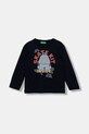 United Colors of Benetton longsleeve din bumbac pentru copii imprimeu bleumarin 3I1XG10KQ.P.seasonal