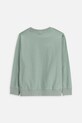 Coccodrillo longsleeve bawełniany dziecięcy ZC5143102VBA zielony AW25