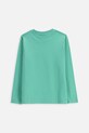 Coccodrillo longsleeve bawełniany dziecięcy ZC5143104VBA zielony AW25