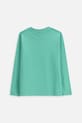 Coccodrillo longsleeve bawełniany dziecięcy ZC5143104VBA zielony AW25