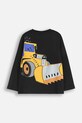 Coccodrillo longsleeve bawełniany dziecięcy ZC5143102CBK czarny AW25